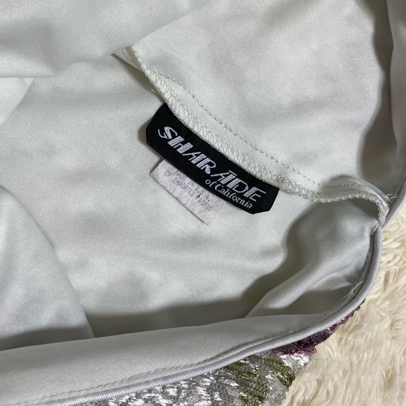 Sharade of California • 90's Vintage Floral Lace Dress - Picture 7 of 8